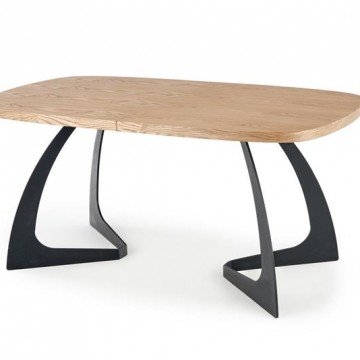 Фото4.Розкладний стіл VELDON 160 (200) x90 Halmar дуб / чорний